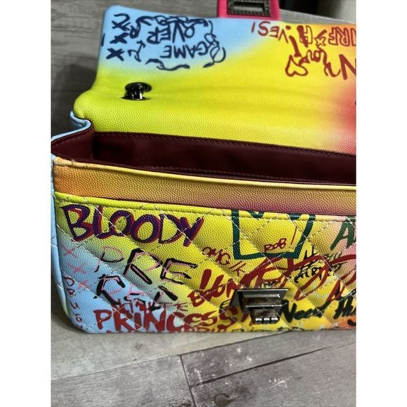 Graffiti Quilted PurseāColorful 10ā - Picture 10 of 14